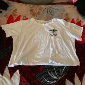 White crop top